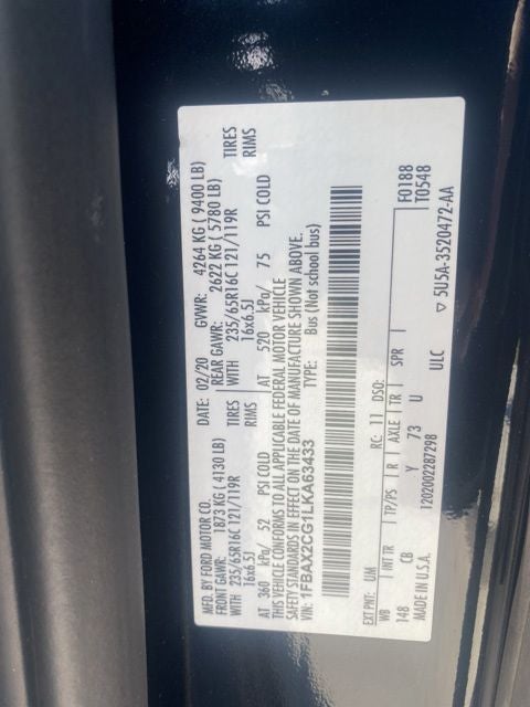 2020 Ford Transit Passenger Wagon XLT