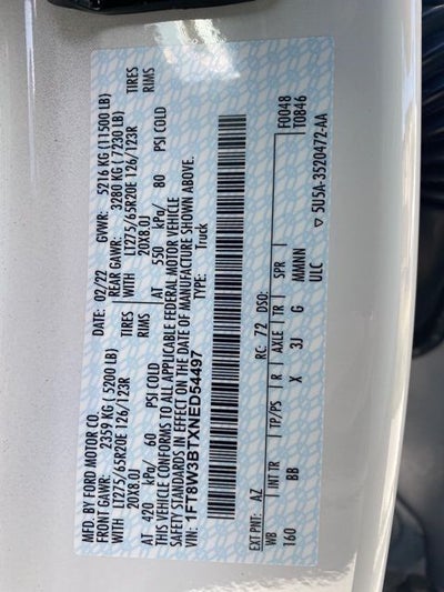 2022 Ford Super Duty F-350 SRW Pickup Platinum