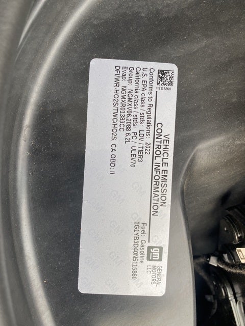 2022 Chevrolet Corvette Stingray 2LT