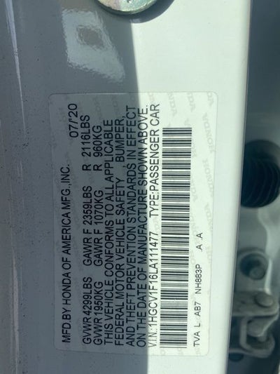 2020 Honda Accord LX