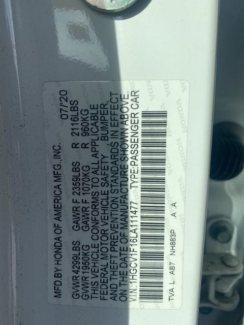 2020 Honda Accord LX