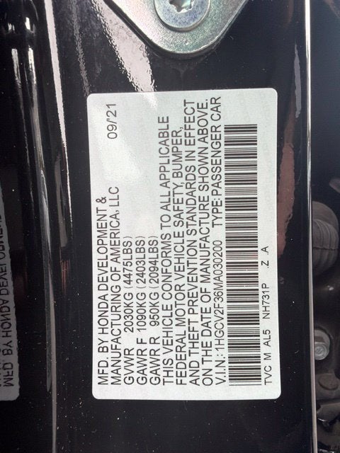 2021 Honda Accord Sport 2.0T