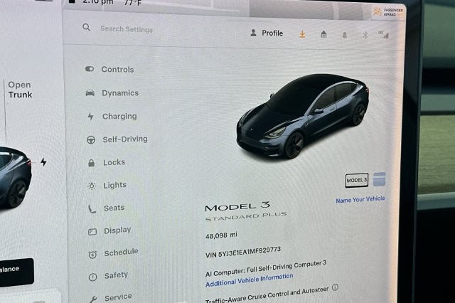 2021 Tesla Model 3 Standard Range Plus