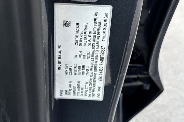 2022 Tesla Model 3 Long Range