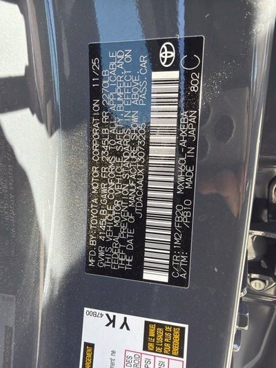 2026 Toyota Prius LE