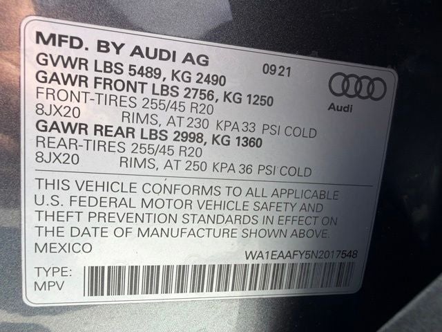 2022 Audi Q5 45 S line Premium quattro