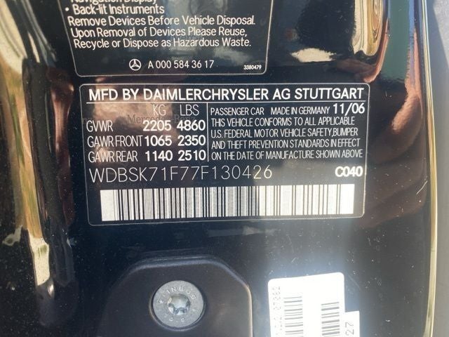 2007 Mercedes-Benz SL550 SL 550