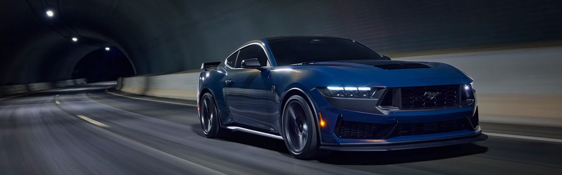 Blue Ford Mustang